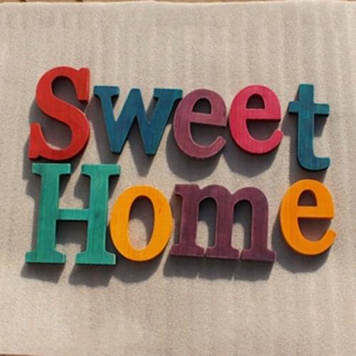 The price is for One Letter Not One Word,Personalized Multicolour Wooden Name Plaques Word Letters Wall Door Art Wedding Photo