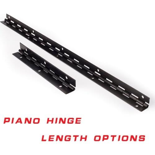 270 degree open long line L380mm L153mm 1mm thick Iron black piano furniture hinge with free screws