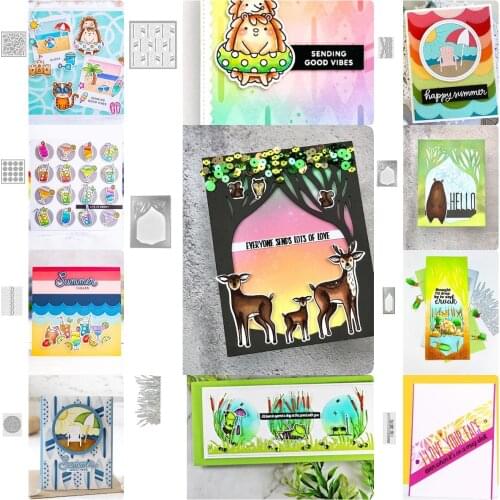 Hot Sale Vacation Scene Grass Flower Die Stamps And Dies Scrapbook Dariy Decoration Stencil Embossing Template Diy 2021 New