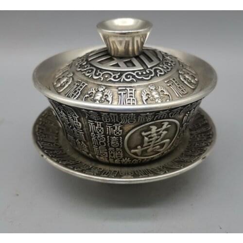 China White copper archaize bowl crafts statue