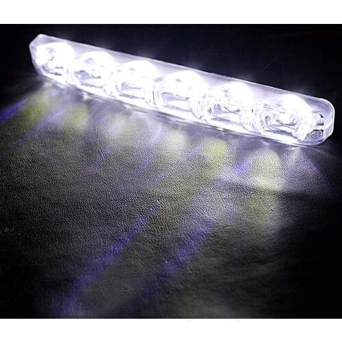 2Pcs 6 LED Car Daytime Running Lights Car-styling DRL Car Daytime Lamp Auto Fog Light Super Bright Waterproof DC 12V