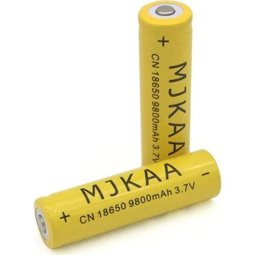 10pcs 18650 New 3.7V Li-ion Lithium Rechargeable Battery 9800mAh With PCB For Laser Pen Flashlight Torch