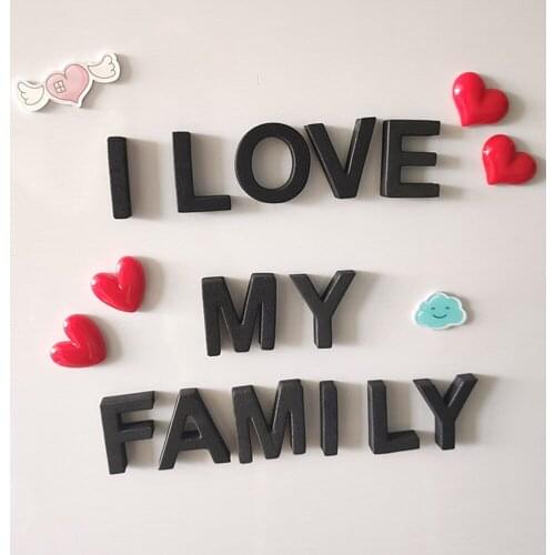 2.9cm EVA 26 Alphabet Magnetic Stickers Refrigerator Fridge Magnet Set Home Decoration Lovers Baby Birthday Valentins Day Gifts