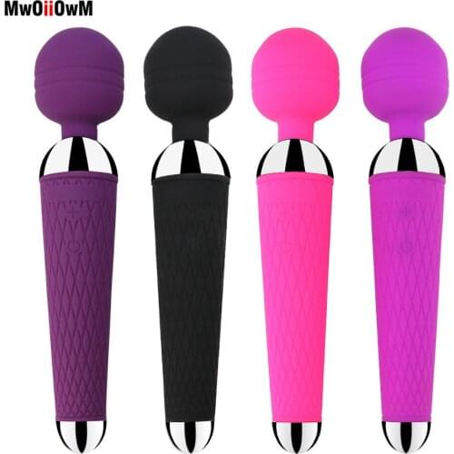 MwOiiOwM USB Rechargeable Microphone G-spot Vibrator Massager Waterproof Dual Vibration Sex Toys for Women Adult Product 4 Color