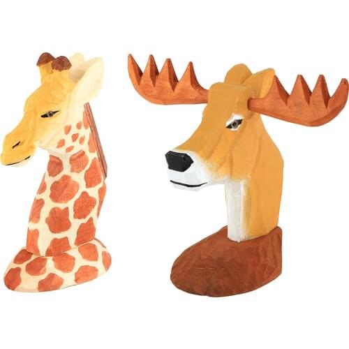 Mini Wooden Carving Spectacle Eyeglass Holder Animal Stand for Children