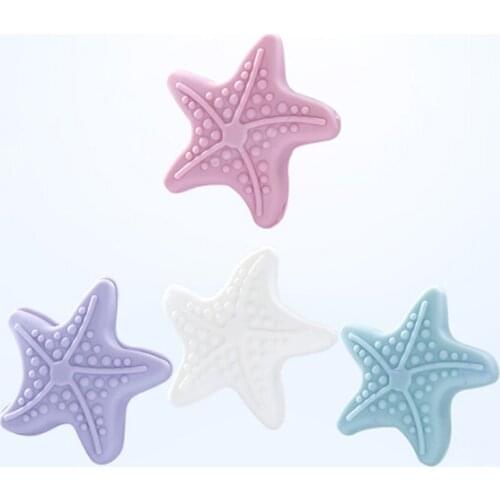 Starfish Wall Thickening Mute Door Stick Bumper Guard Stopper Rubber Fender Handle Door Lock Protective Pad Home Wall Stickers