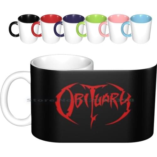 Obituary Ceramic Mugs Coffee Cups Milk Tea Mug Bolt Thrower Marduk Black Metal Mayhem Burzum Emperor Enslaved Amon Amarth Death
