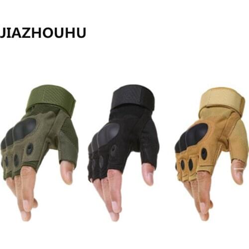2021 New Tactical Fingerless Gloves Military Army Shooting Hiking Hunting Climbing Cycling Gym Riding Airsoft Half Finger Gloves