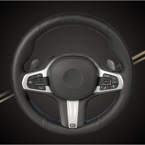 Auto Braid On The Steering Wheel Cover for BMW G30 525i 530i 530d M550i M550d 2017 2018 G32 630i 640i M G11 Car Braiding Covers