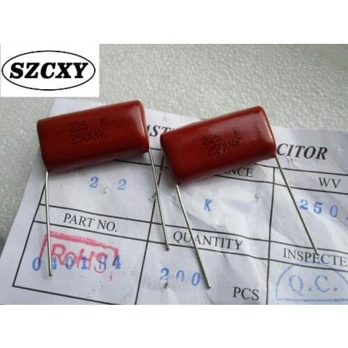 Film CBB capacitance new imports 2.2UF 225K 400VDC 250VAC P28mm