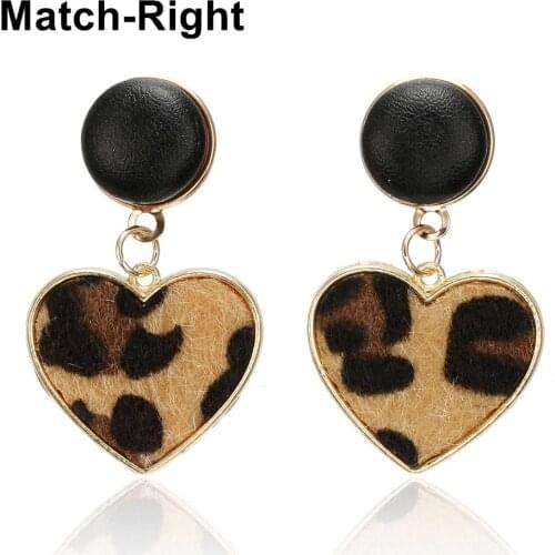 Match-Right Trendy Earrings for Women /Korean/Dangle/Statement/Leopard/Heart/Drop Earrings Women Jewelry Gifts to Woman KK281