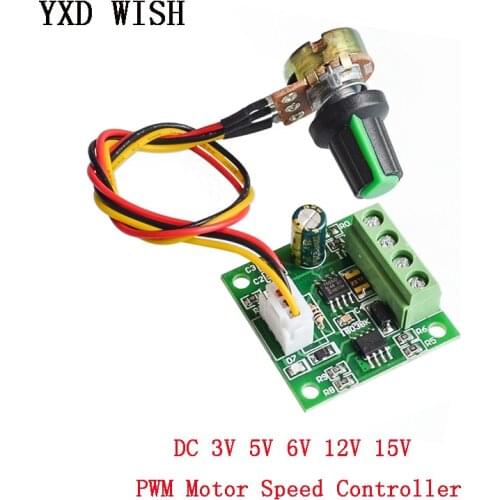 PWM DC Motor Speed Controller Automatic Regulator Control DC 1.8V to 3V 5V 6V 12V 15V 2A Low Voltage PWM Controller Module