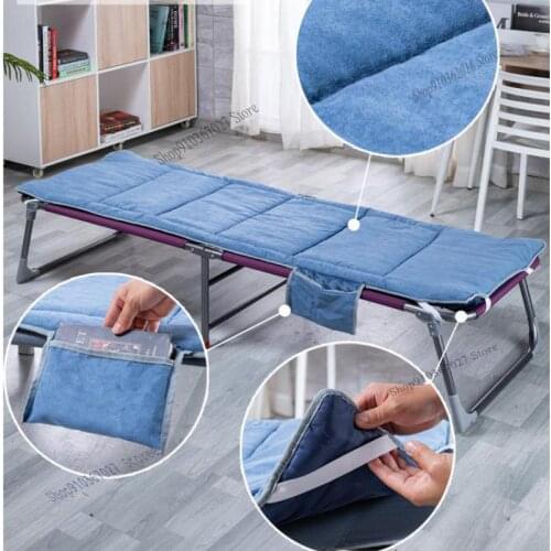 Folding Bed Lunch Break Single Person Nap Simple Accompany Portable Marching Bed Office Childrens Light Fall Proof Stall