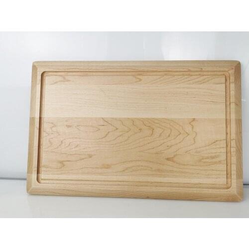 Organic Maple Wood Cutting Board with Juice Groove - Best Kitchen Chopping Board for Meat (Butcher Block) Cheese and Vegetables