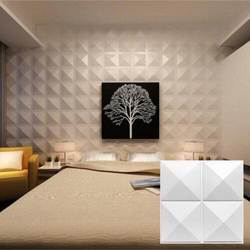 Tile Sticker Self Adhesive Stunning Visual Effect Flame Retardant PVC 3D Relief Wall Panel Supplies Decal for Bedroom