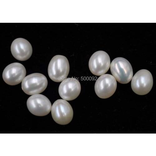 Fine 20 PCS 8.5-9mm half drilled loose freshwater pearl lots