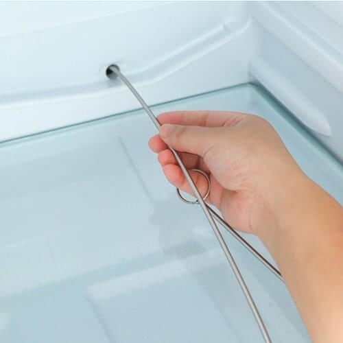 Refrigerator Cleaner Spiral Cleaning Brush Stainless Steel Pipe Cleaning Bendable Tube Washing Home Supplies