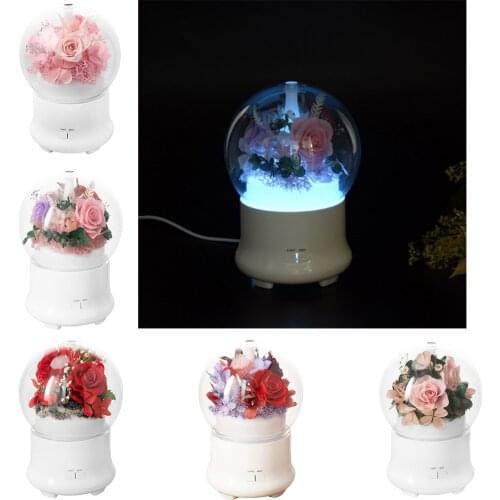 Immortal Flower Aroma Diffuser Essential Oil Air Humidifiers Ultrasonic Aromatherapy 7 Color LED Night light Office Home Gift