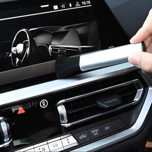 Car Retractable Cleaning Brush Air Conditioner Computer Cleaning Brush Telescopic Keyboard Plastic Handle Wool Small Brush