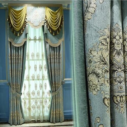 High grade atmosphere European curtain luxury living room custom curtain finished bedroom full shade curtain cloth curtains