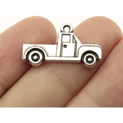 WYSIWYG 10pcs 26x14mm Antique Silver Color Pickup Charm Pickup Car Charm Pickup Truck Charm For Jewelry Making