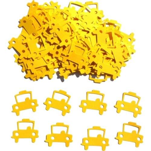 Yellow Taxi Cab Themed Party Confetti Set of 120 Assorted Pieces Table decorations scrapbook Confettis