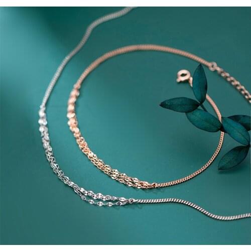 MIQIAO 925 Sterling Silver Ankle Bracelets For Women Summer Beach Accessories Female Korean Simple Foot Ornaments Leg Body Chain