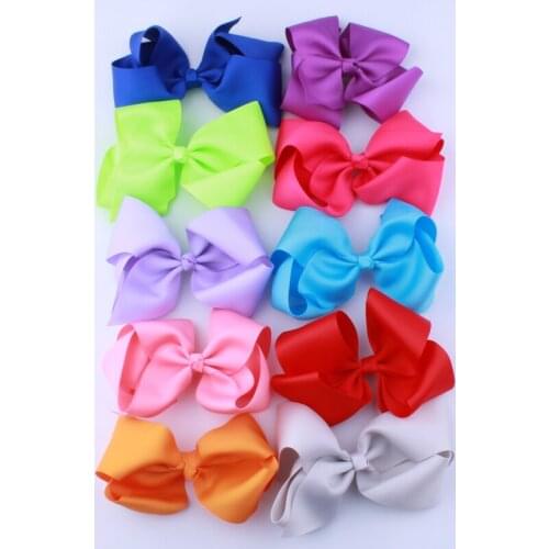 120PCS 5.5" Big Hairbows For Clip Hair Ribbon Bows Boutique For Headbands Hair Accessories U Pick Colors