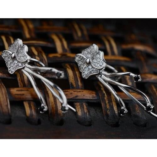 2018 New Real Brinco Earrings S925 Pure Silver Process Han Edition Fashion Eardrop Female Model Tassel Paragraph Three Color