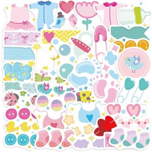 40Pcs/pack Baby Product Diy Adhesive Sticker Decorative Stickers Diary Album Stick Label Paper Decor Stationery