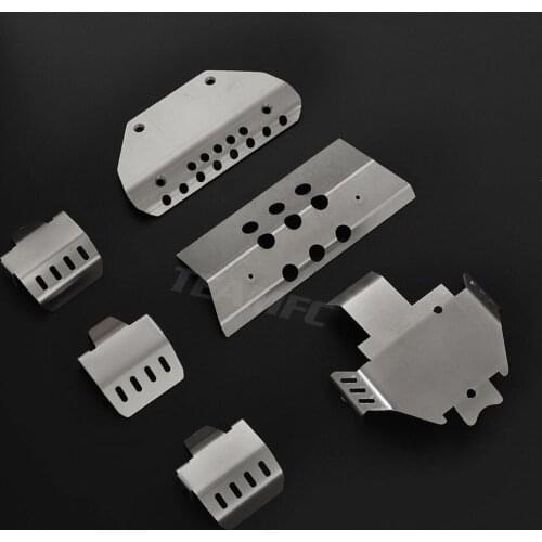 6Pcs/Set Stainless Steel Chassis Armor Axle Protector Skid Plate for 1/10 RC Crawler Traxxas TRX-6 G63 6X6