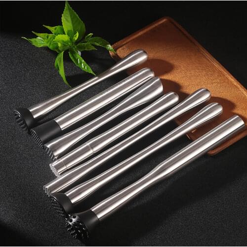 Bar Soul Muddler Stainless Steel Cocktail Muddler Various Mojito Muddler Fruit Spice Masher Crushed Ice Bartender Tools