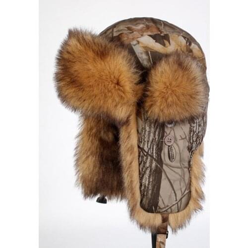 Bionic Camouflage Winter Warm Lei Feng Army Hat Outdoor Camping Hunting Riding Skiing Waterproof Windproof Ear Protection Cap