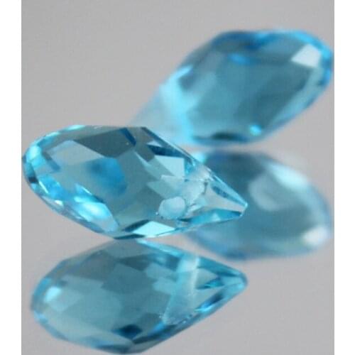 50pcs 6x12MM Clear Oval Faceted Czech Crystal Beads With Hole Briolette Teardrop Glass Beads For Jewelry Making DIY