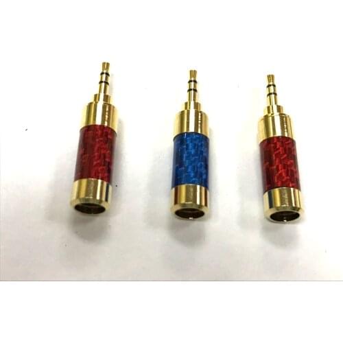 Color carbon fiber 2.5 stereo plug/color carbon fiber 2.5 stereo audio plug