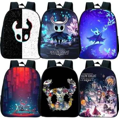 Baby Kids Hollow Knight Kindergarten Mini Backpack Children Cartoon Rucksack Boys Girls Mochila Creative Toddler Anime Knapsack
