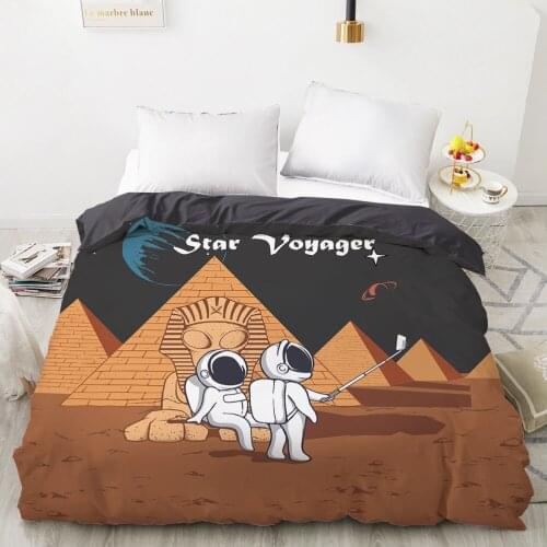 Cartoon Childrens Duvet cover Quilt/Blanket/Comfortable Case Bedding for kids baby girls for Home Space astronaut VOYAGCC