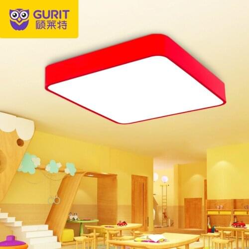 Kindergarten training class school classroom lighting simple modern creative cartoon LED childrens room square ceiling lamp