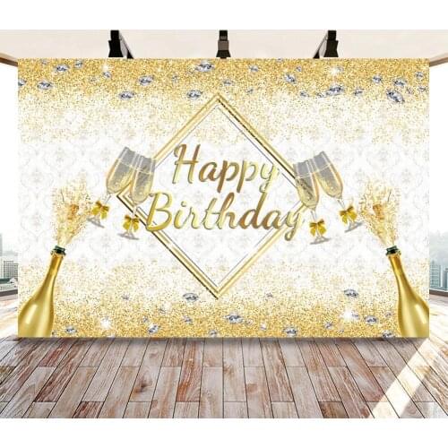 Champagne Cheers Birthday Wine Banquet Party Decor Poster Backdrops Photography Photophone For Photographer Photo Background