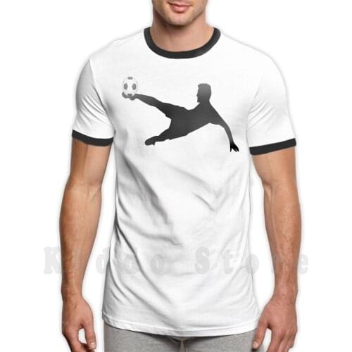 Soccer / Football Trick Shot T Shirt DIY Big Size 100% Cotton Soccer Football Epl Sport America Usa World Game Soccer Goal