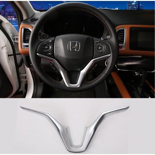 Fit For Honda Vezel HR-V HRV 2014 2015 2016 2017 2018 Chrome Steering Wheel Panel Cover Trim Badge Insert Molding