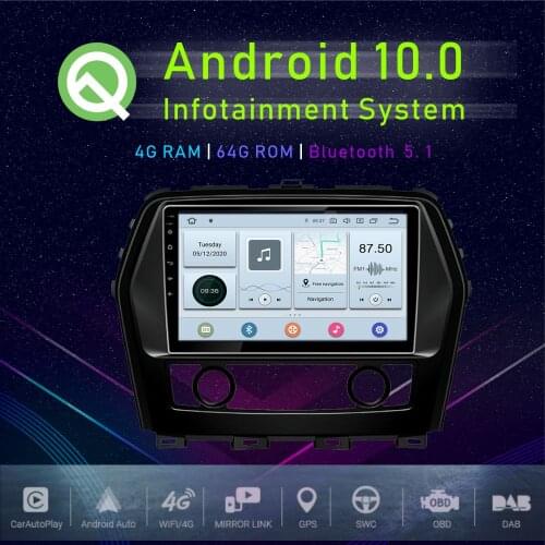 JSTMAX 10.2" Android 10.0 Car GPS Player For Nissan cima Infiniti Q45 2016 2017 Multimedia Radio Player