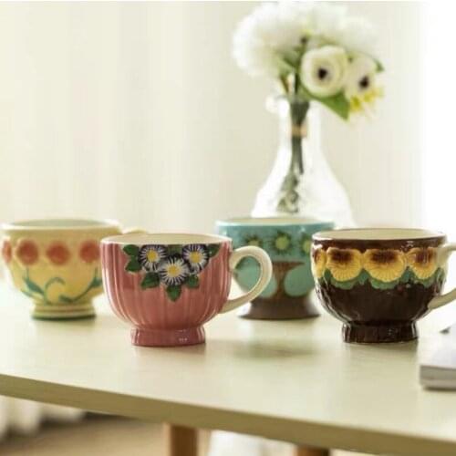 Mug décorations Niall Horan Hand-Painted Ceramic Breakfast Moscow Mule Klee Household Retro Cereal Mug Pastoral mr and mrs