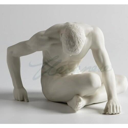Ceramic decoration frosted simple modern naked male sculpture birthday gift art home decoration sales