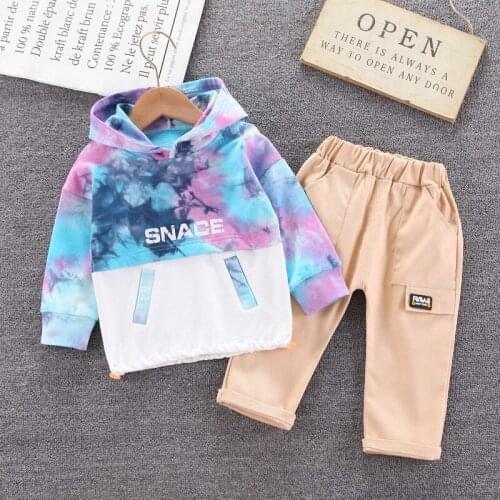 Baby Girls Boys Clothing Sets 2021 Autumn Spring Infant Camouflage Pocket Hooded Pullover+Tooling Pants Toddler Casual Clothes