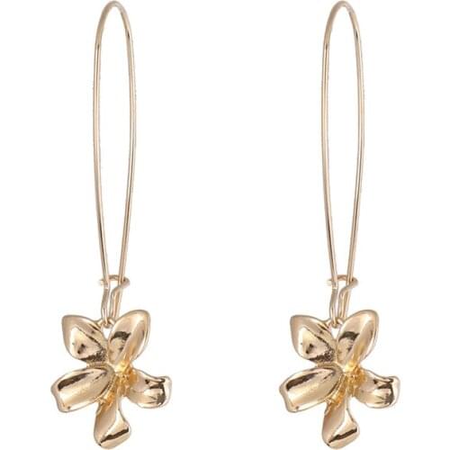 Creative Designs Gold Floral Dangle Drop Earrings Gold Plated Women Earrings
