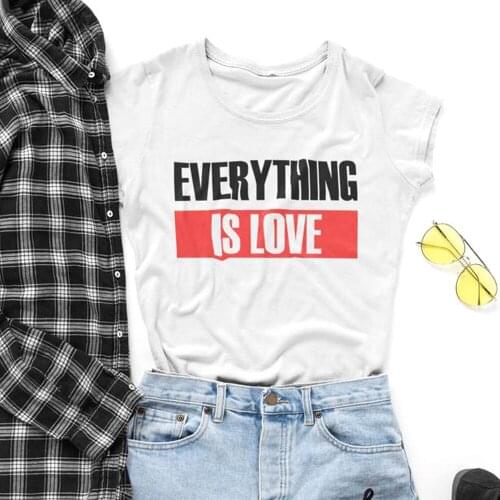 Everything is Love Shirt Harajuku Summer Short Sleeve Shirt Top Tees