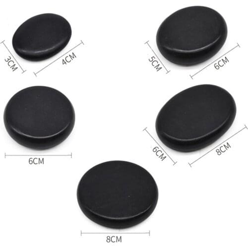 5sizes Massage Stones Massage lava Natural Energy Massage Set Hot Spa Rock Basalt Body Health Care Stone
