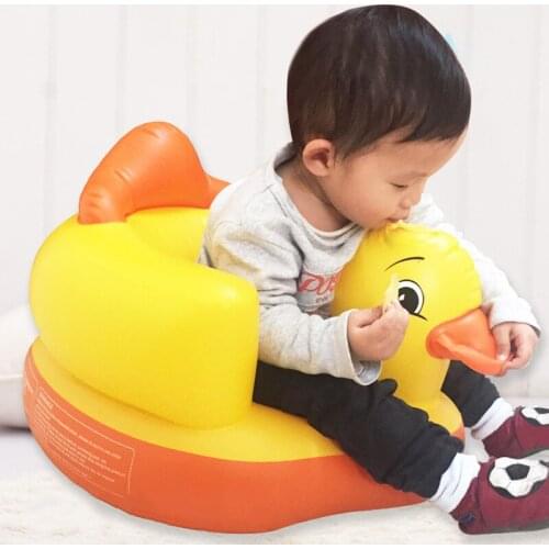 Multifunctional Baby Children Inflatable Bathroom Sofa PVC Inflatable Seat Learn Dinner Chair Portable Bath Stool For Babies