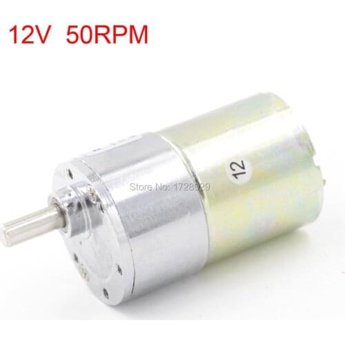 DC Gear Box Motor 12V 50RPM Geared Reduction Motors ZGB37RG